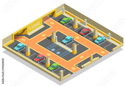 Parking Underground Isometric Template
