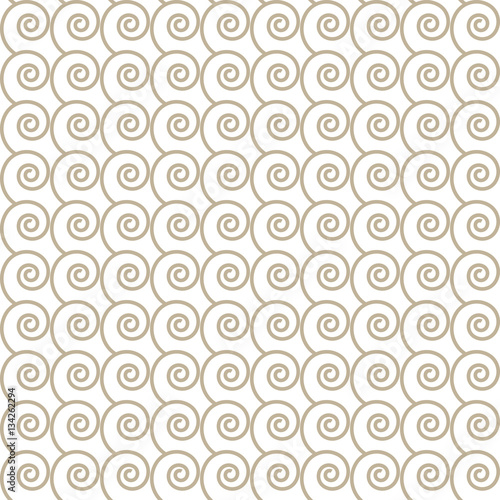 Seamless vector pattern with spirals of waves