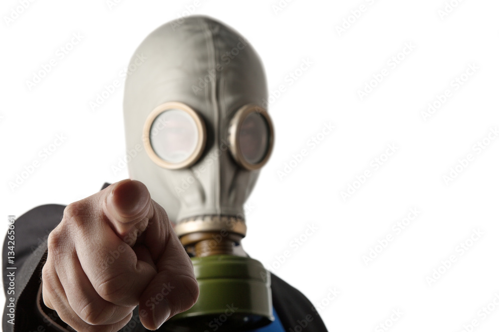 businessman wearing a gas mask businessman wearing a gas mask