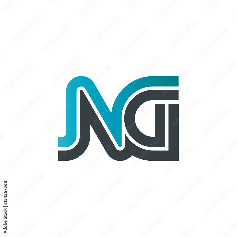 Initial Letter NG Linked Design Logo Initial Letter NG Linked Design Logo