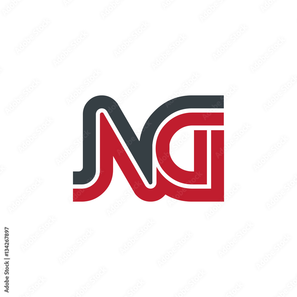 Initial Letter NG Linked Design Logo Initial Letter NG Linked Design Logo