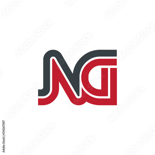 Initial Letter NG Linked Design Logo