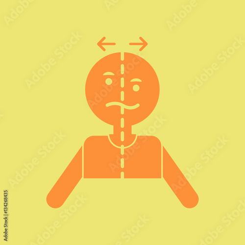 man with attack stroke face