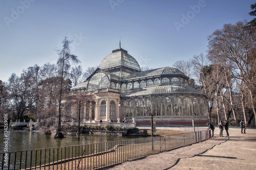Crystal Palace building at Retiro Park in the city of Madrid, Spain