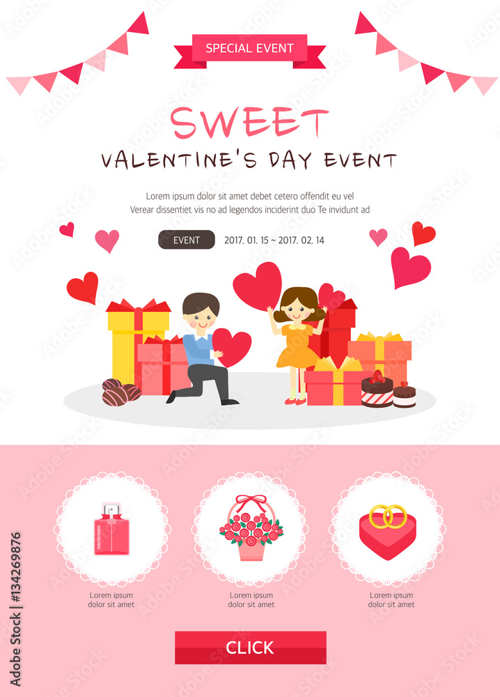 Valentine's Day Event Illustration Valentine's Day Event Illustration