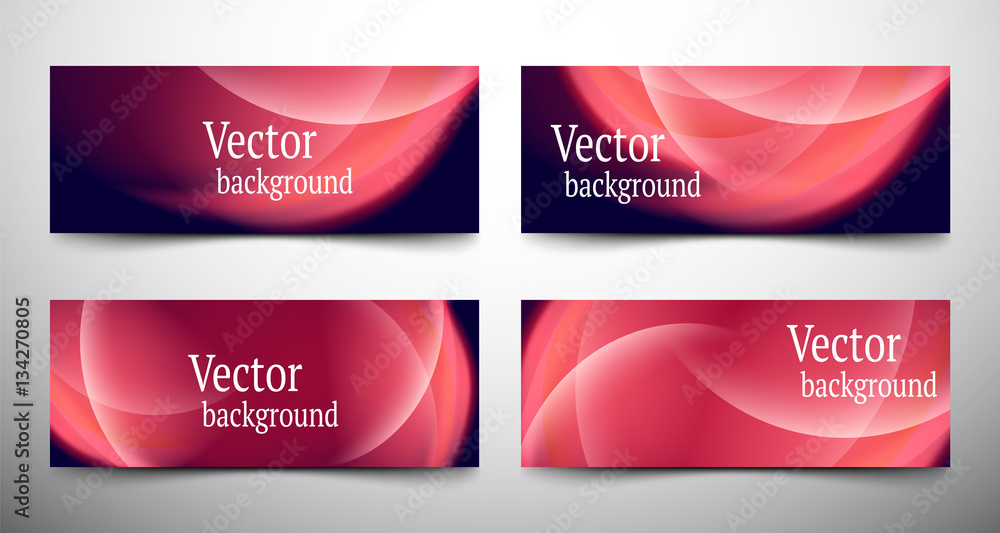 abstract line banner set