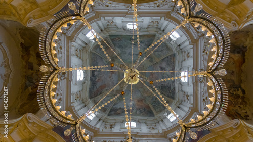 Interior of St Nicholas Church in Prague