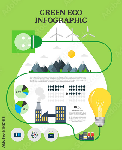 eco info graphic illustration