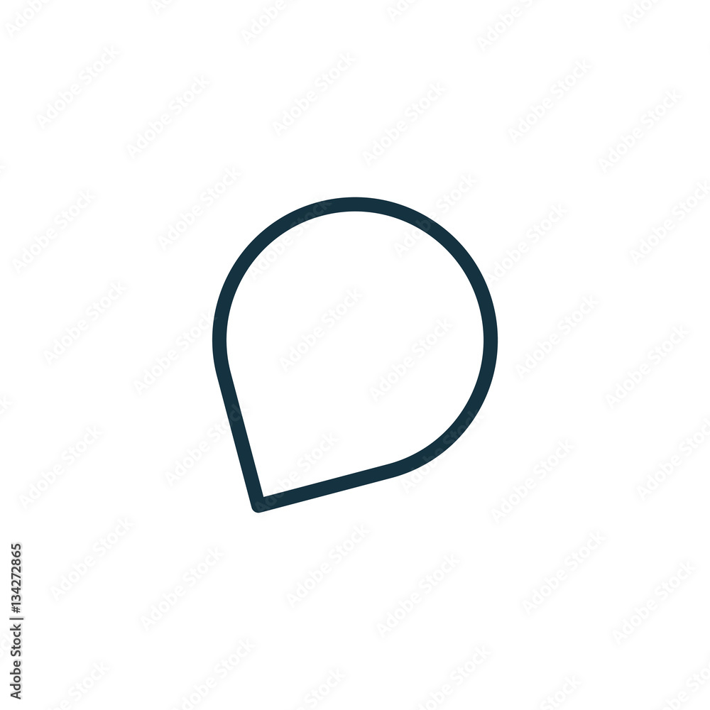 Obraz premium speech bubble thin, line icon on white background; isolated flat