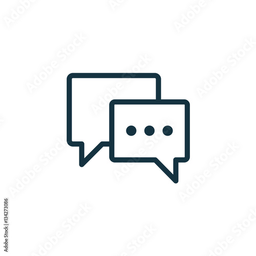 speech bubble thin, line icon on white background; isolated flat Free Download speech bubble thin, line icon on white background; isolated flat - GFXLoad