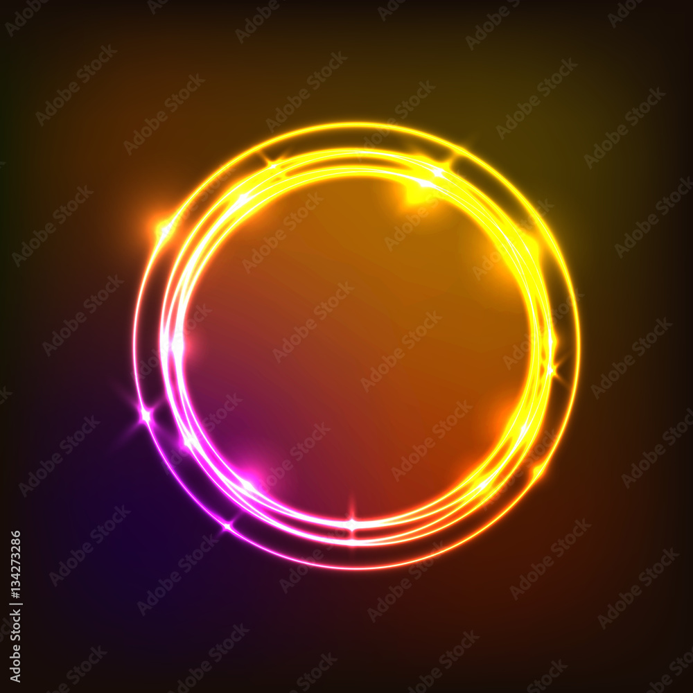 Abstract background with colorful circles neon Abstract background with colorful circles neon