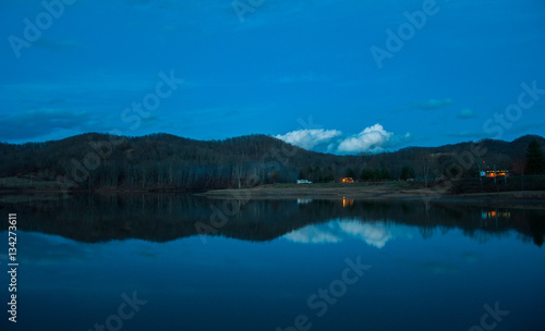 Lake Reflection at Night