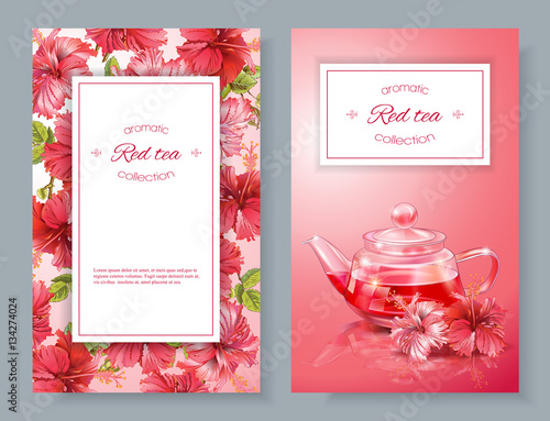 Red tea banners