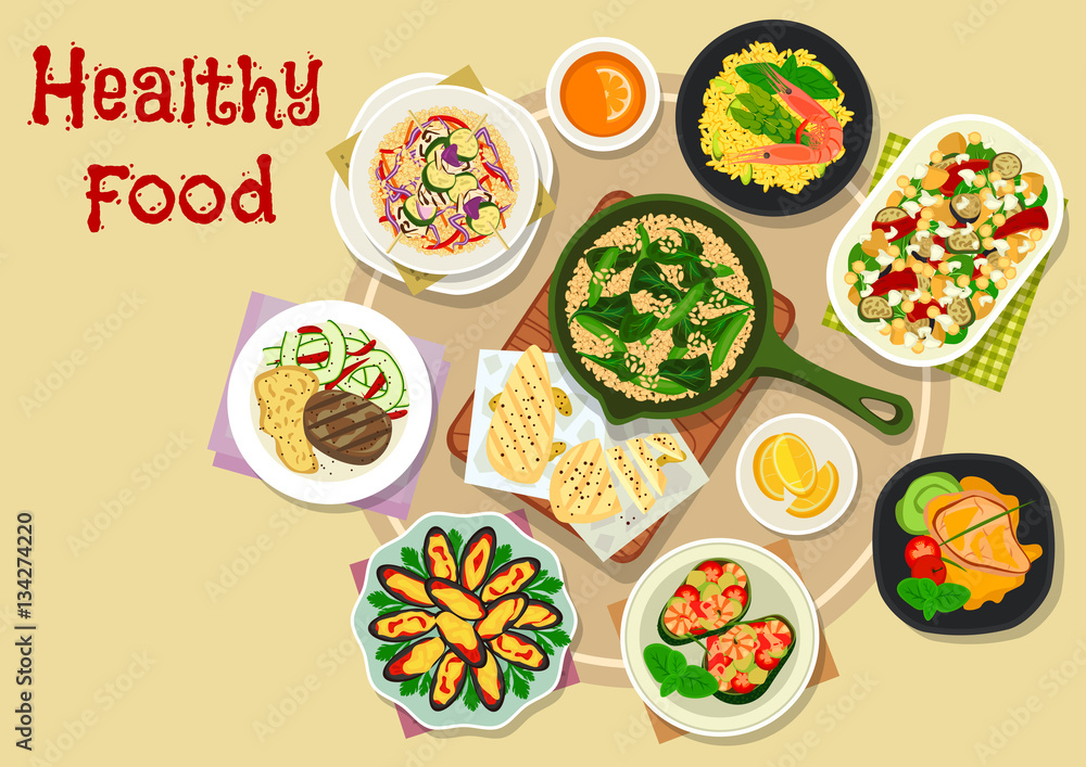 Appetizing meal icon for lunch menu design Appetizing meal icon for lunch menu design
