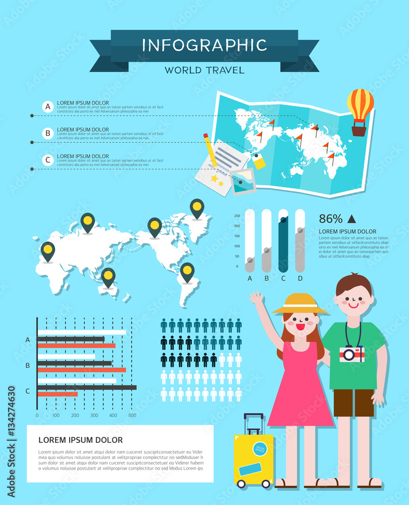 Travel Info Graphic Illustration