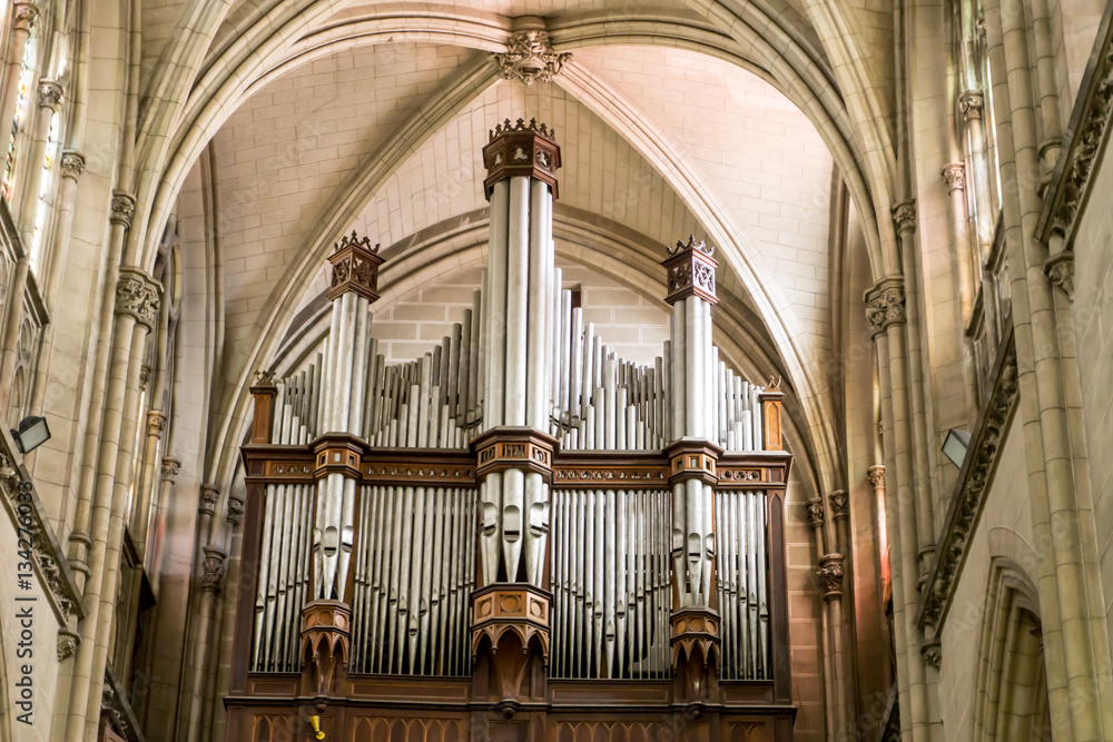 ceiling church with organ from San Augustine church in La Havana, Cuba