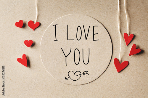 I Love You message with small hearts