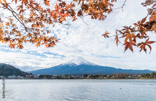 Mountain Fuji San at Kawaguchiko Lake in Japan. © topntp