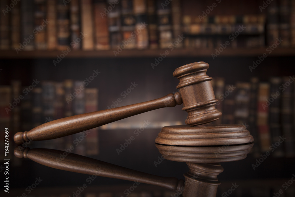 Courtroom, Law theme, mallet of the justice Courtroom, Law theme, mallet of the justice
