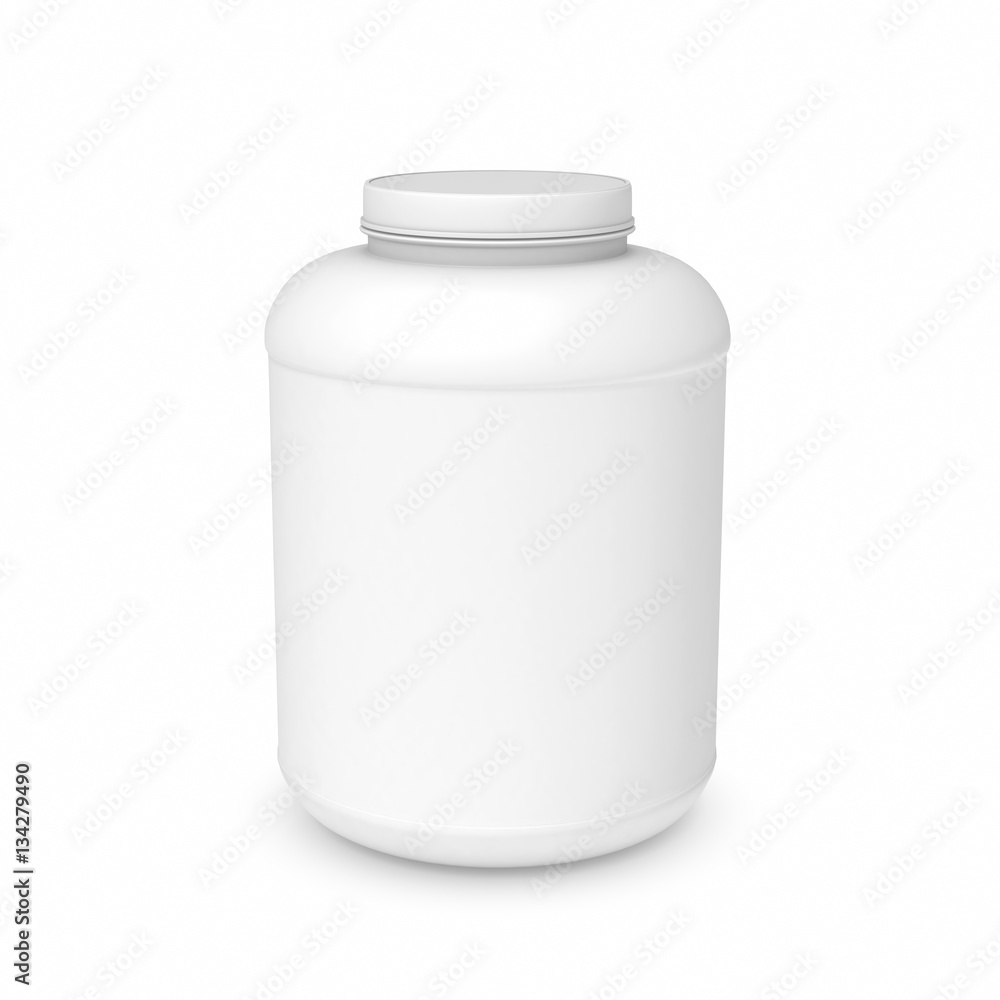 Rendering of white blank round can Rendering of white blank round can