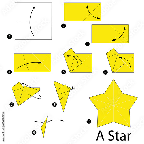  step by step instructions how to make origami A Star.