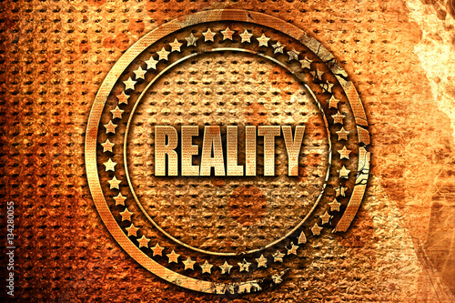 Фотография reality, 3D rendering, grunge metal stamp