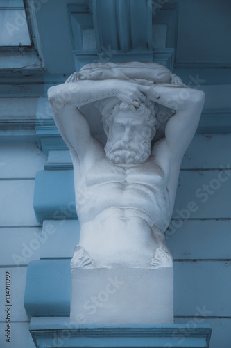 man sculpture in white color