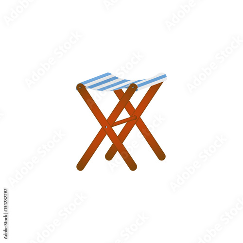 Folding wooden chair in retro design