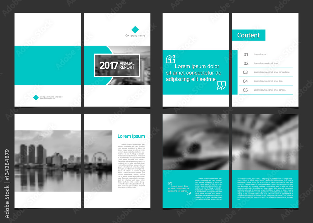 Corporate design annual report or catalog, magazine, flyer, booklet