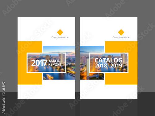 Cover design for annual report and business catalog, magazine, flyer or booklet. Brochure template layout. A4 cover vector EPS-10 sample image with Gradient Mesh.