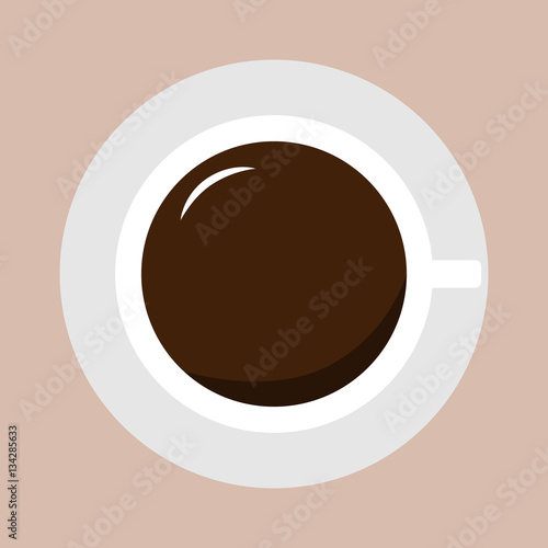 Top View of a Hot Coffee Cup