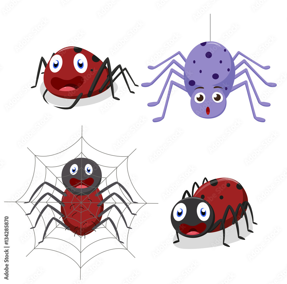 Obraz premium Cute spider cartoon 