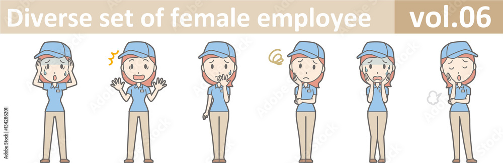 Diverse set of female employee, EPS10 vol.06 Diverse set of female employee, EPS10 vol.06