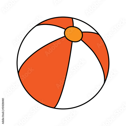 Colorful Orange Beach Ball
