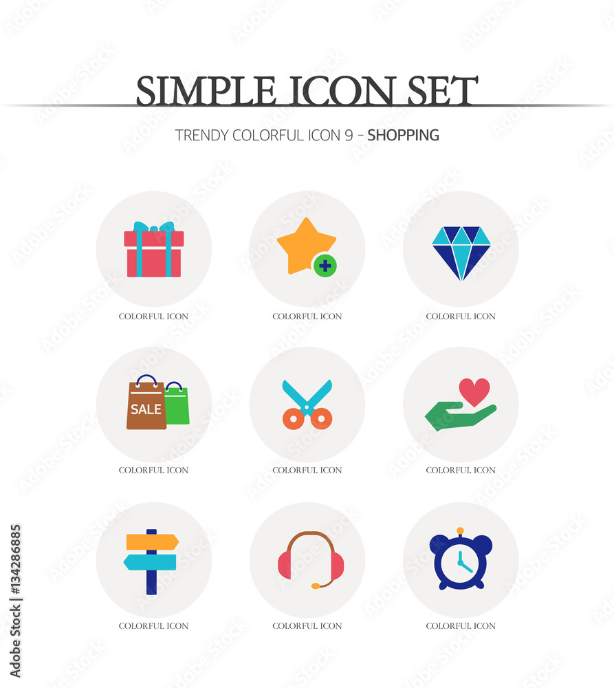 shopping Simple Icon Set