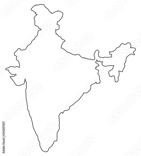 Map India out line