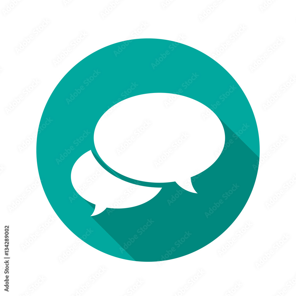 Chat Speech Balloons Flat Icon, a vector flat icon illustration of speech balloons or bubbles Chat Speech Balloons Flat Icon, a vector flat icon illustration of speech balloons or bubbles