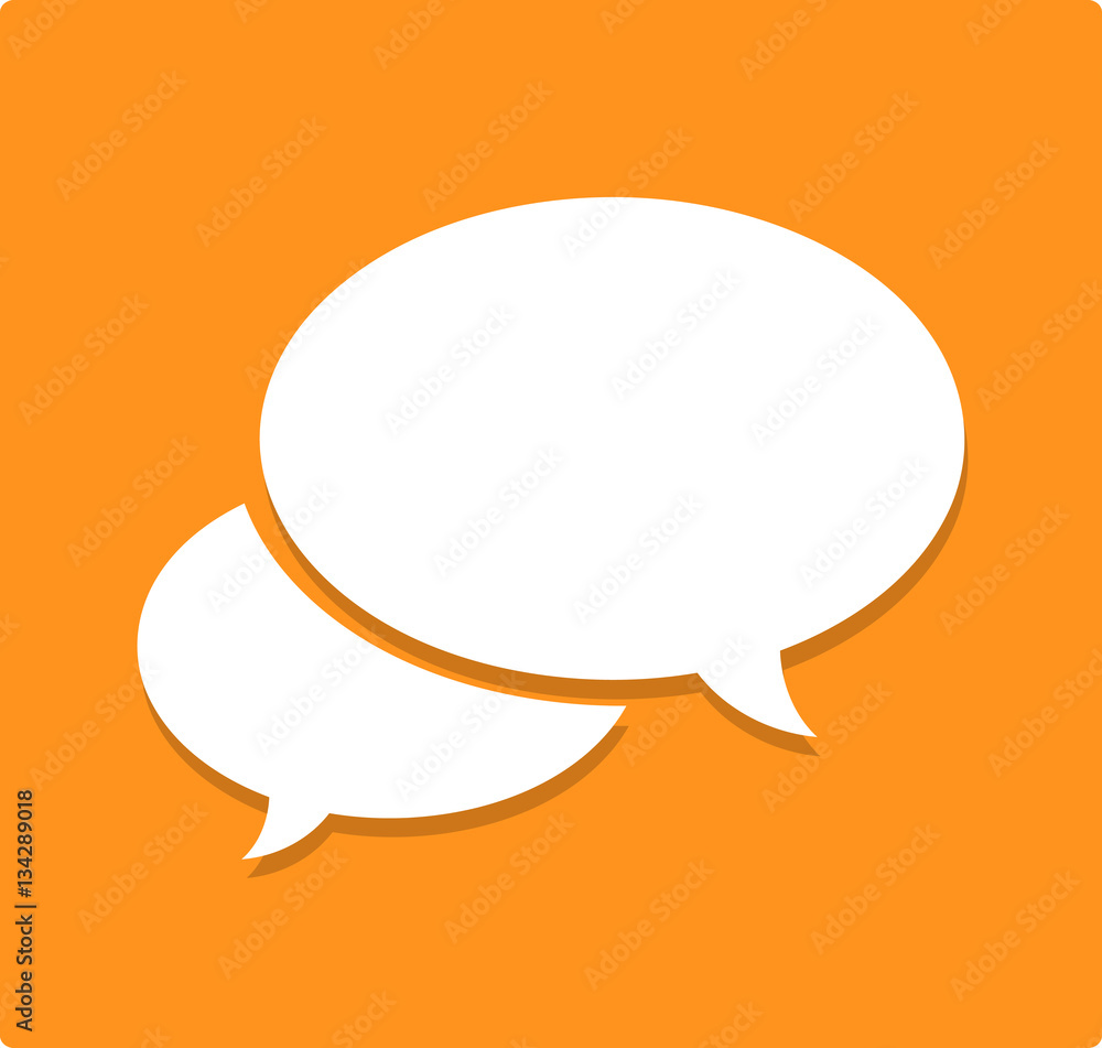 Chat Speech Balloons Flat Icon, a vector flat icon illustration of speech balloons or bubbles Chat Speech Balloons Flat Icon, a vector flat icon illustration of speech balloons or bubbles