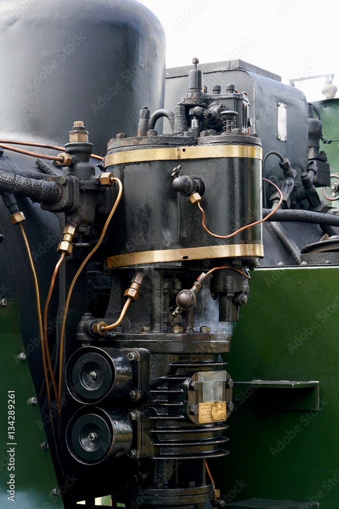 motor of a historical steam train