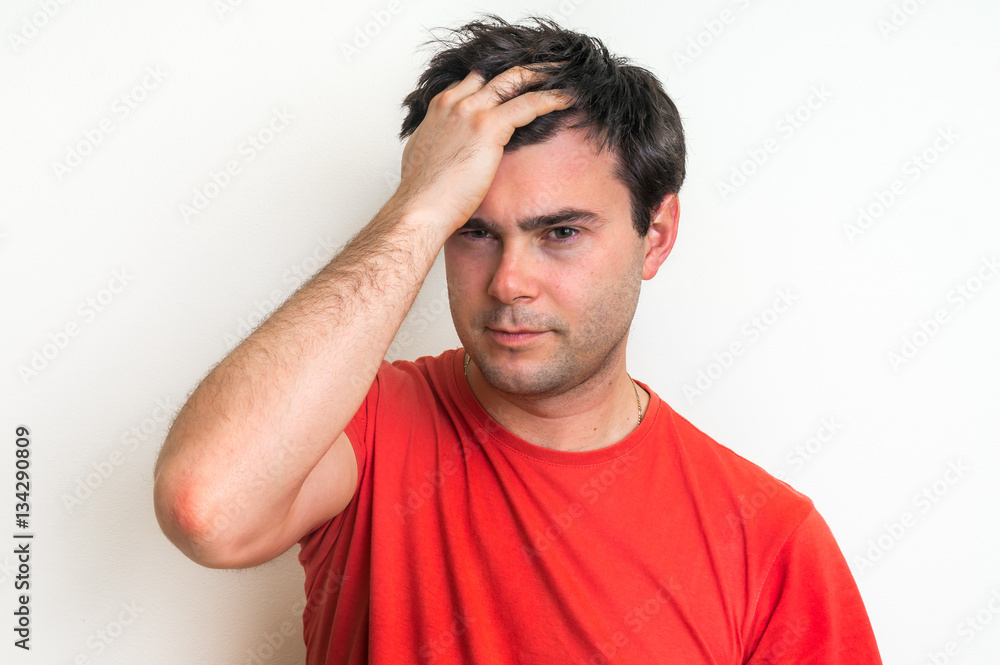 Disappointed man in depression Disappointed man in depression