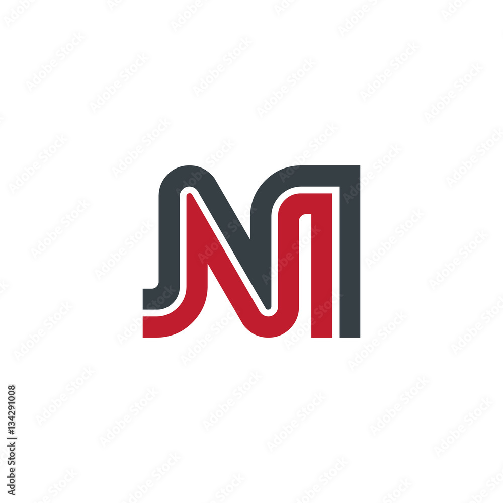 Initial Letter NI Linked Design Logo Initial Letter NI Linked Design Logo
