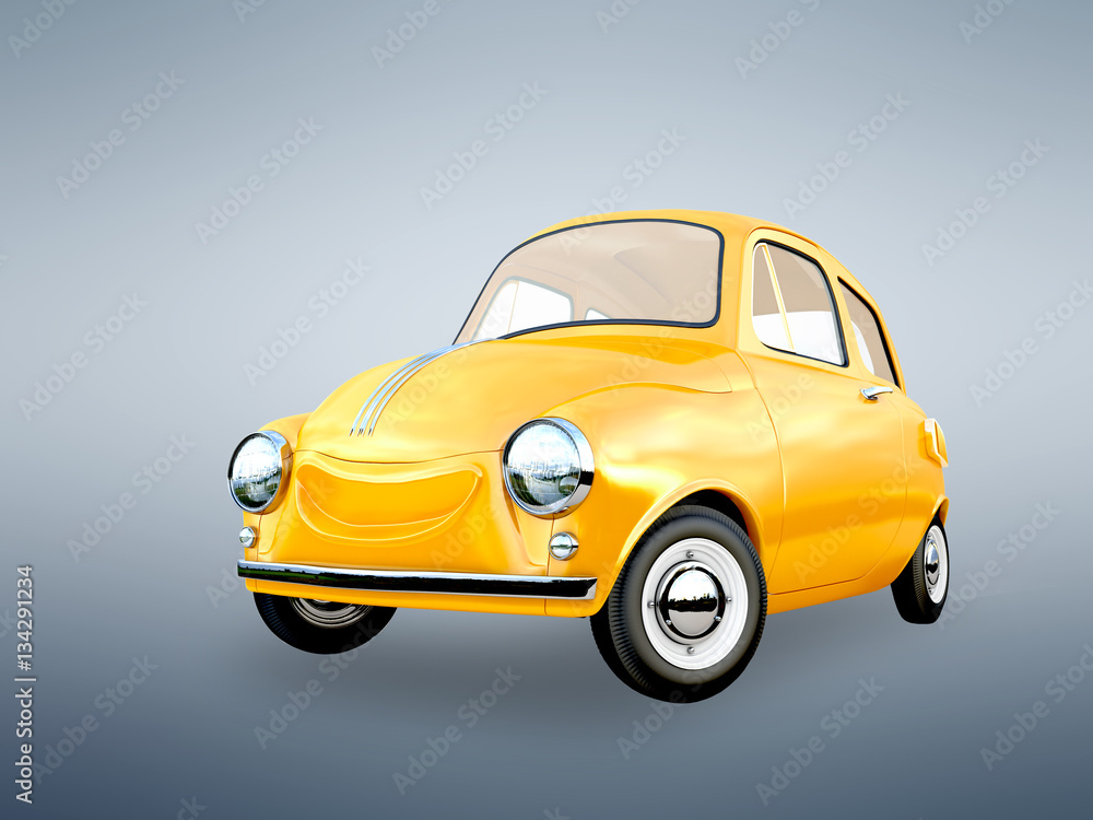 cartoon car 3D rendering