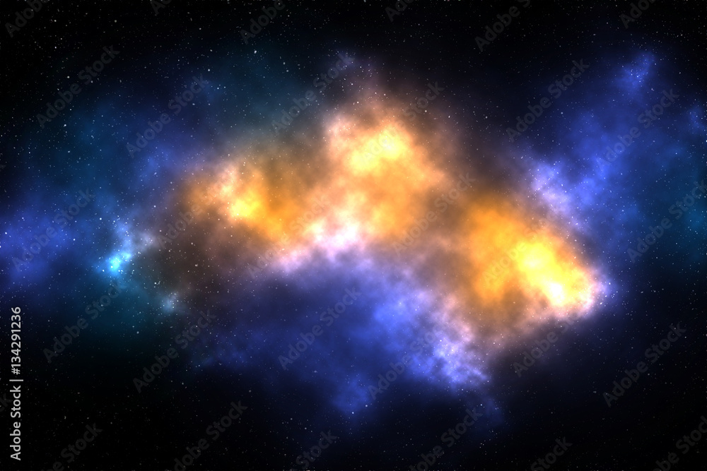 Stars in the Universe Galaxies, colorful, Abstract Background.