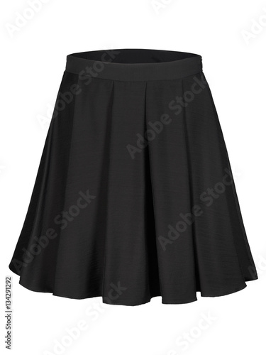 Photo Flounce black skirt isolated on white