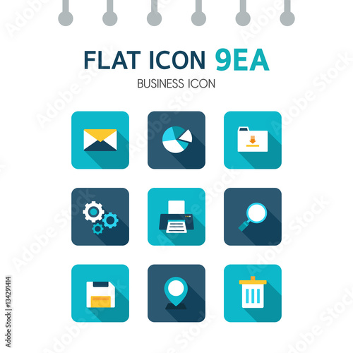 business Flat icon set