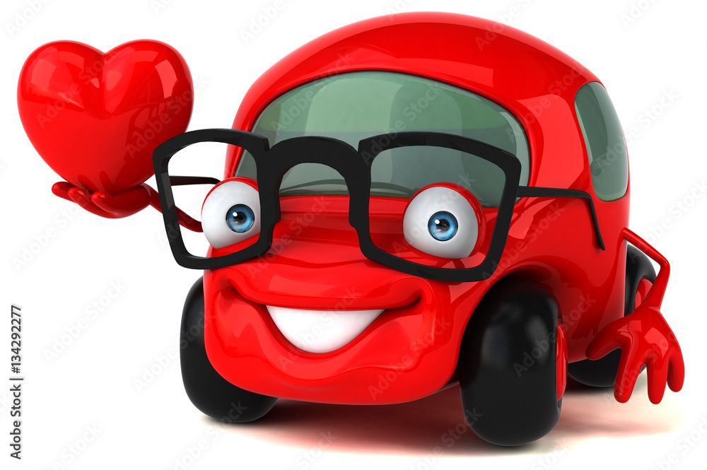 Fun car - 3D Illustration