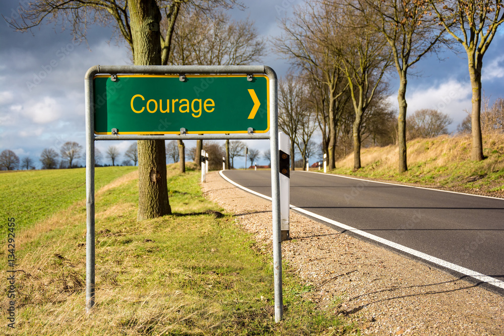 Schild 96 - Courage