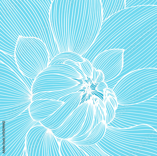 Abstract pattern unopened flower.Vector