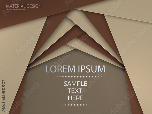 Colorful curtains drapes in material design style