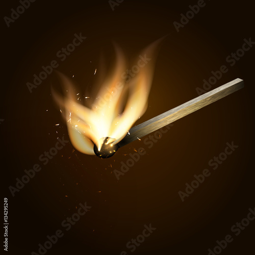 Burning match